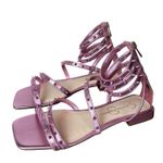 Jessica Simpson  Cenedra Studded Strappy Gladiator Sandals Size 8.5 Pink Metallic Photo 0