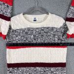 Old Navy Striped Cable Knit Crewneck Sweater Women Large Photo 4