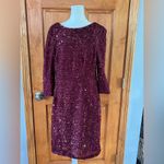Slny  Burgundy Sequin Dress Photo 1