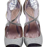 Jewel Badgley Mischka Cook Metallic Glitter Evening Shoe Photo 0