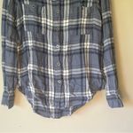 Kendall + Kylie Blue Plaid Long Sleeve Button Down Shirt Size Small Photo 8