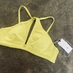 Shade & Shore Women's Longline Keyhole Halter Bikini Top -  Lime Green Photo 6