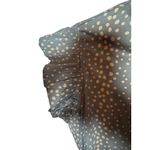 Sheridan French Brown Polka Dot Belted Maxi Dress Ruffle Sleeve Shirt Dress M Size M Photo 3