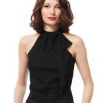 Ann Taylor  Loft crepe top sleeveless straight flowing cut Small neckline twisted Photo 0