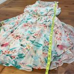 Bisou Bisou  Floral Drop Waist Sleeveless Mini Pastel Floral Dress size 6 V-Neck Photo 8