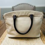 Brahmin Women’s Leather Cream Black Snake Skin Satchel Designer Handbag Photo 1