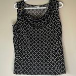 Charter Club  Black & White Patterned Tank Top Size 1X Photo 8