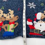 Tiara International Vtg Tiara Ugly Christmas Sweater Cardigan Women’s Large Santa Rudolph Holiday Photo 7