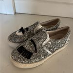 Chiara Ferragni Flirting Winking Eye silver glitter sneakers size 37 (their US 7 Photo 3