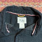 KOTO BLACK FRINGE HEM BUTTON UP LONG SLEEVE COLLARED SHIRT Photo 1