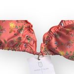 Maria Tulipa ⚘ Wavy Hummingbird Floral Triangle Bikini Top ⚘ Electric Peach ⚘ L Orange Size L Photo 5
