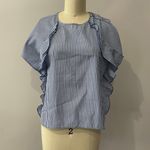 ZARA Basic Ruffle Blouse Top - size Small Photo 1