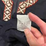 Tory Burch Tunic Long Sleeve Top Navy Size 4 Tribal Beach Cover Embroider Sheer Photo 7