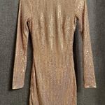 Hello Molly BLIND YOUR EYES SEQUIN DRESS ROSE GOLD Photo 2