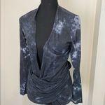 #113 ECHO MALIBU yoga wrap top Blue Size M Photo 1