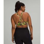 Lululemon  Energy Bra Yellow Black Floral Luxtreme Racerback Sports Bra Size 6 Photo 3