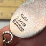 Vintage Mexico 925 Silver Genuine Black Onyx Oval Pendant Classic Necklace Charm Photo 5