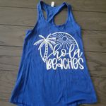 Next Level Apparel Blue 'Hola Beaches' Tank Top Photo 0
