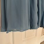 Azazie Steel Blue Bridesmaid Dress Photo 6
