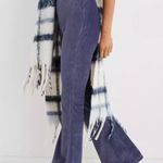 Aerie  Groove-On Rib Velour High-Waisted Flare Pant, Blue, Size Large Short Photo 3