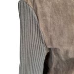 Talbots  pure Italian merino wool and leather button down jacket women's size M Photo 5