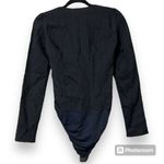 ZARA  size small long sleeve textured body suit square neck side zipper snaps Photo 3