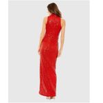 NWT Ieena NWT Mac Duggal 27183 Cutout Maxi Sequin Dress Red Sz 2 $398 Photo 4