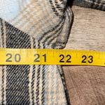 Grace + Karma Womens Plaid Flannel Button Down Shacket Jacket Multicolor Medium Tan Photo 8