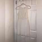 Speechless COPY - Size 11 bright white eyelet lace crochet bodice trim tank sleeve dress Photo 1