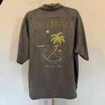 Tommy Bahama  Paradise Open Golf Shirt Gray Silk Aloha Camp Style Size M Photo 3