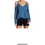 Melrose and Market  Pullover Sweater Womens Size Large Cold Shoulder Blue New NWT‎ Photo 9
