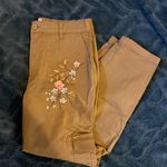 Sundance green floral embroidered cargo pants Size 8 Photo 0