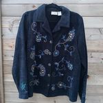 Napa Valley Blue Embroidered Cardigan Jacket Size M Size M Photo 0