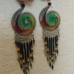 Rasta Earrings NEW. Photo 1