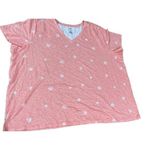 Sonoma  the everyday tee bright coral with floral pattern size 4X Photo 0