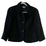 Ann Taylor Wool Blend Three Button Cropped Lined Blazer Size 8 Petite Photo 0