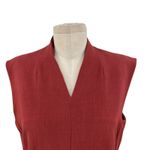 MM.LaFleur M.M. Lafleur‎ The Aditi Dress Tailored Shift Sleeveless Brick Red Size 12 Photo 3