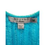 Calypso St. Barth  100% Linen Blue Maxi Tank Dress M Scoop Neck Beach‎ Cover Up Photo 1