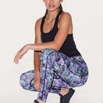 Lululemon Fast & Free 7/8 Tight II Nulux 25 Vivid Vision Black Legging Size 2 Photo 1