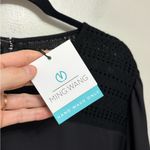 Ming Wang NWT  Embroidered Detail Bell Sleeve Dress in Black - Size 2X Photo 5