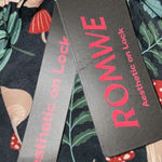 Romwe mushroom print wide leg silky feel elastic waistband NEW size M Photo 4