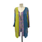 Soft Surroundings Petite Breezy Batik Kimono Duster Top Petite Size PXL Photo 2