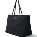Cleobella Canvas Black Tote Vegan Leather Leather Straps Photo 6
