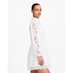 Madewell Pintucked Eyelet Mini Dress White XS NWT Clean Girl Quiet Luxury Photo 3