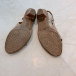 Ladies Soffit Beige/Gold Sling back Shoes sz 7 Gold Photo 3