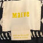 Anthropologie  Maeve Black White‎ Button Front Fieldnotes Skirt US 8 #OB512596 Photo 9