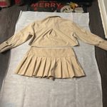 ZARA  Pinstripe Micro Mini Skirt Suit Set  NEW L/XL Corporate Siren Coquette Girl Photo 6