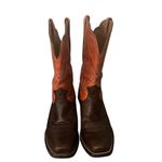 Ariat Brown & Burnt Orange Leather Cowboy Boots Women’s Size 10 B Style #15821 Photo 2