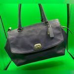 Coach A Rare  Legacy Leather Large Harper Triple Zip Satchel Purple handbag Photo 1