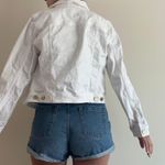 Isaac Mizrahi White Denim Jacket Size 8 Photo 2